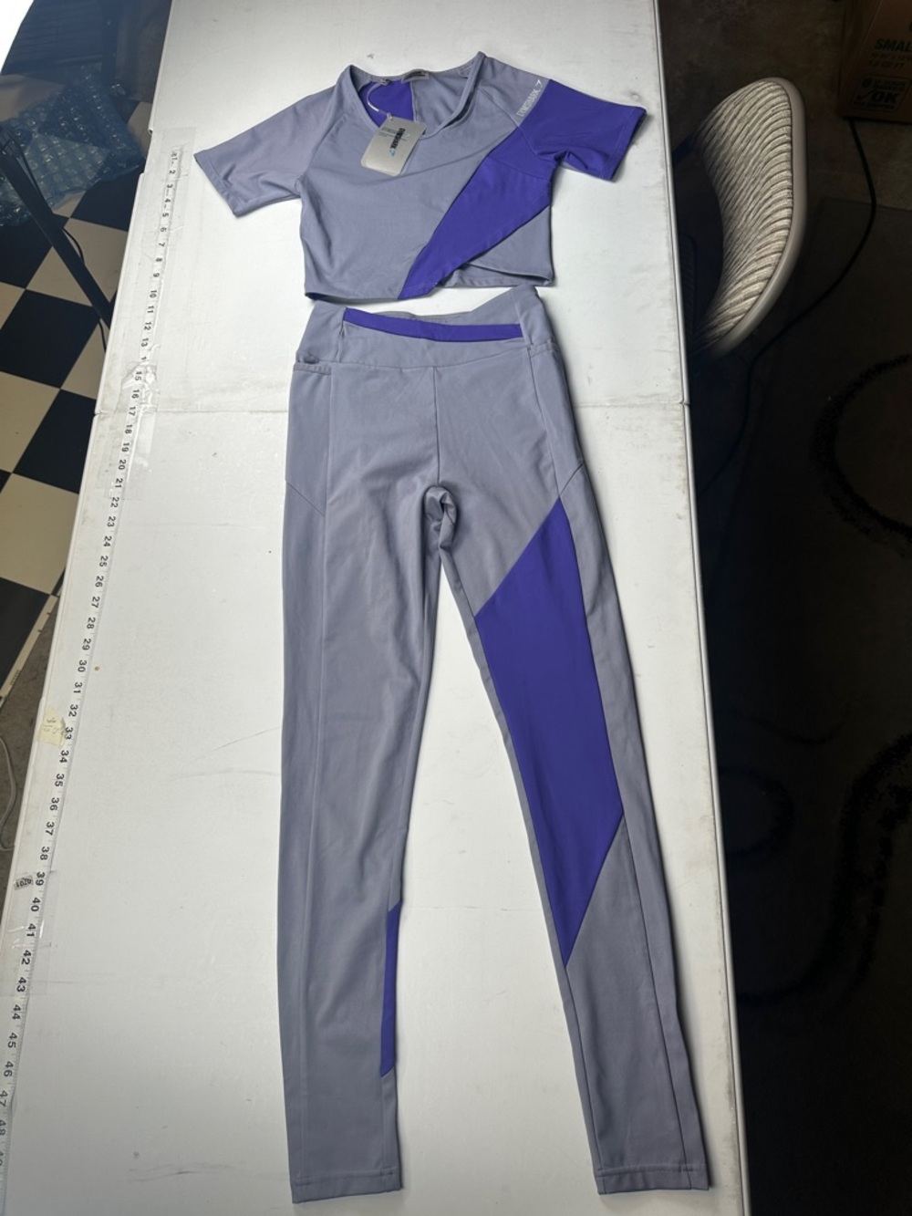 Gymshark Lilac and Purple Two-Piece Active Set